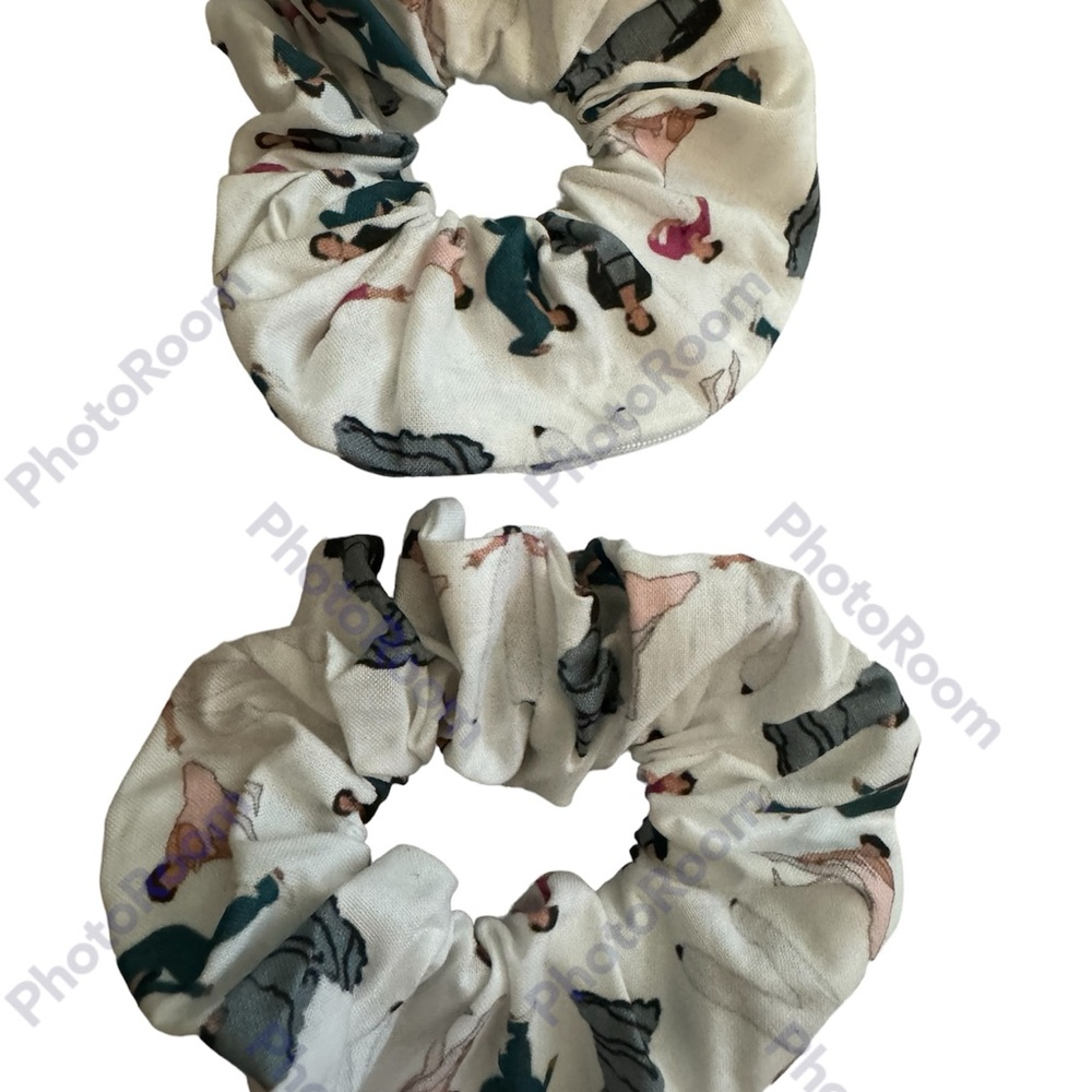 Harry Styles costume 2 zipper hair scrunchie hand made USA cotton rare print NWT